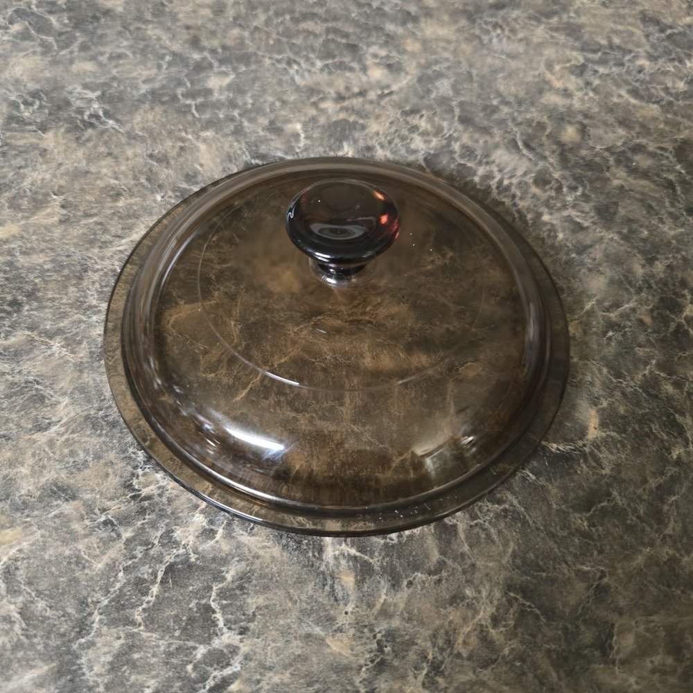 Pyrex Corning Ware Visions V-1-C Amber Glass Replacement Lid